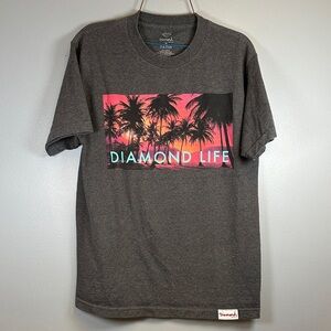 Diamond Supply Co. Charcoal Palm Sunset Tee Mens Medium